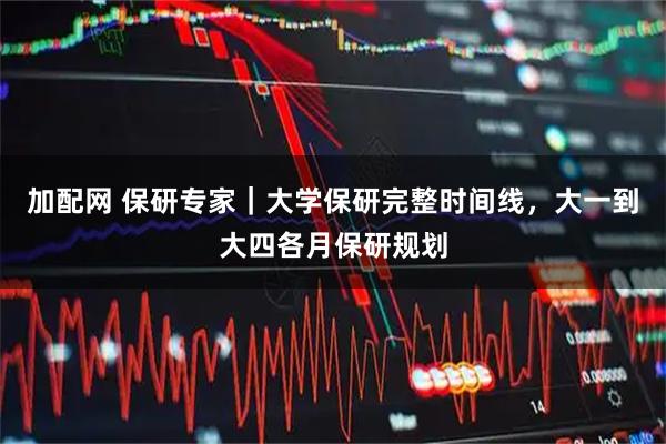 加配网 保研专家｜大学保研完整时间线，大一到大四各月保研规划